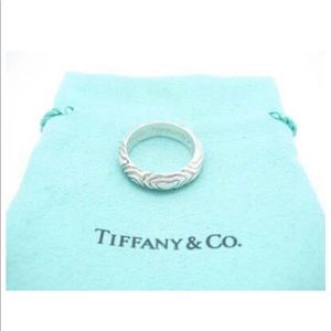 Tiffany & Co. Sterling Silver Nature Wood ring
